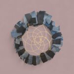 Couronne décorative upcyclée jean