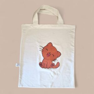 tote bag chat, tote bag personnalisé, tote bag mignon