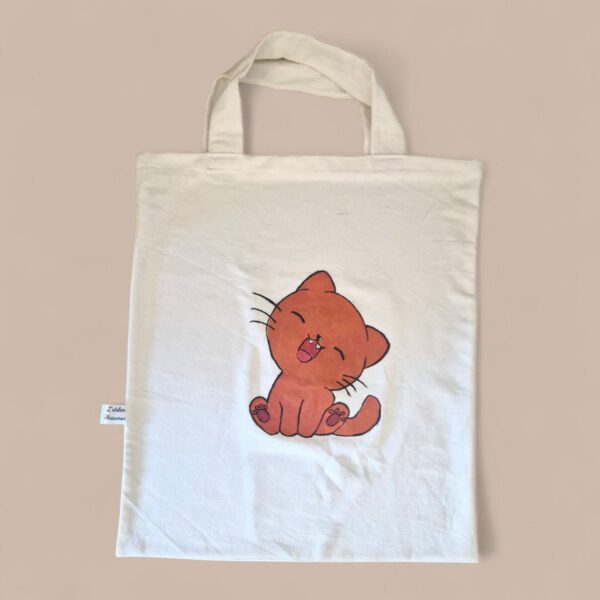 tote bag chat, tote bag personnalisé, tote bag mignon
